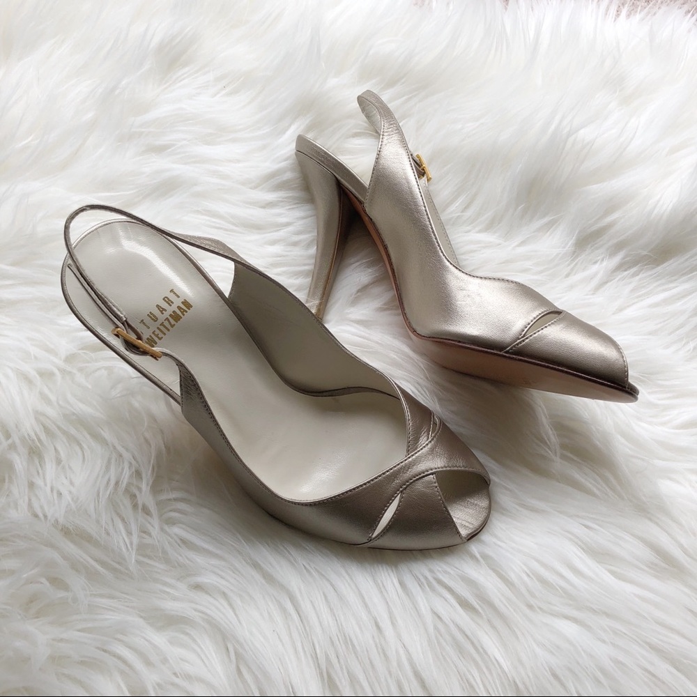 Stuart Weitzman Silver Heels